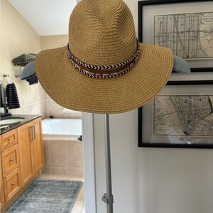 Sun Hat with Brown Accents, Adjustable